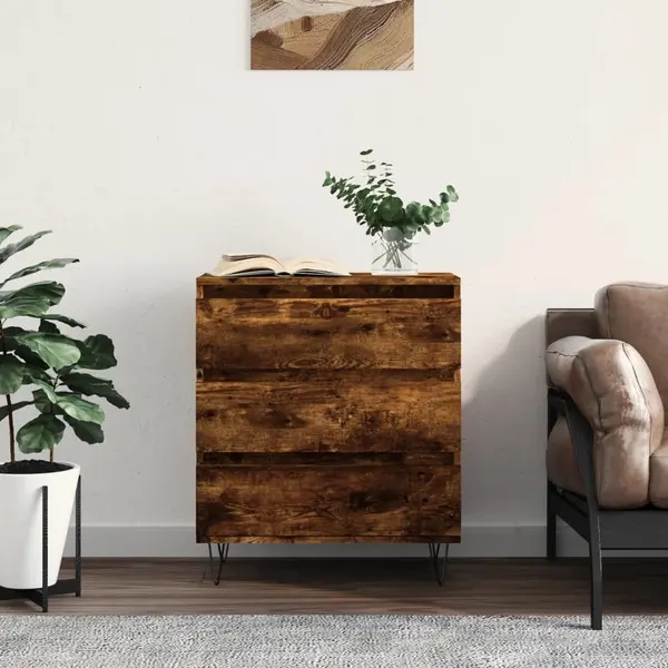 Gossi servanta, stejar fumuriu, 60x30x75 cm, lemn compozit