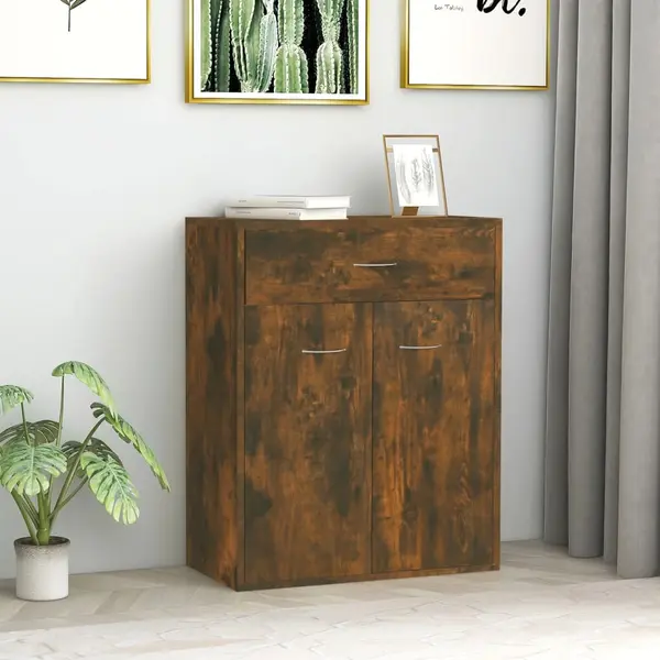 Gossi servanta, stejar fumuriu, 60x30x75 cm, lemn prelucrat