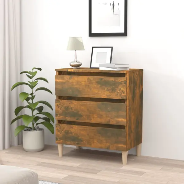 Gossi servanta, stejar fumuriu, 60x35x69 cm, lemn compozit