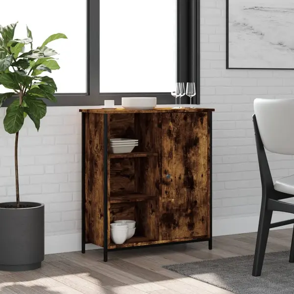 Gossi servanta, stejar fumuriu, 70x30x80 cm, lemn prelucrat