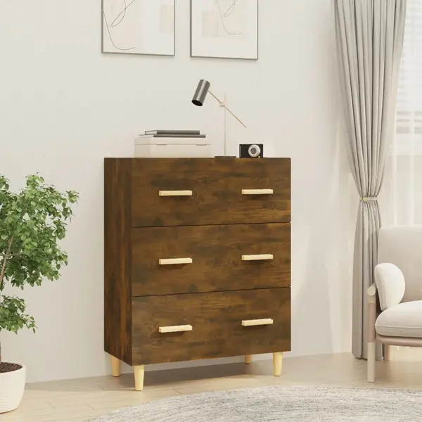 Gossi servanta, stejar fumuriu, 70x34x90 cm, lemn prelucrat