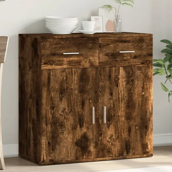 Gossi servanta, stejar fumuriu, 79x38x80 cm, lemn compozit