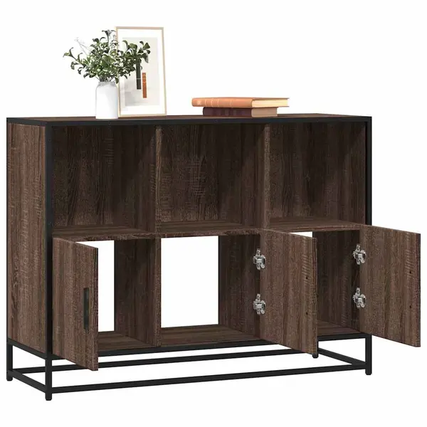 Gossi servanta, stejar maro, 100x35x76 cm, lemn compozit