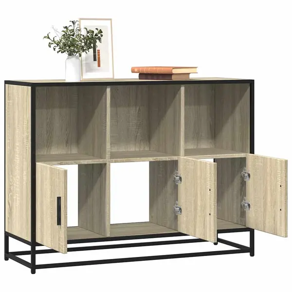 Gossi servanta, stejar sonoma, 100x35x76 cm, lemn prelucrat
