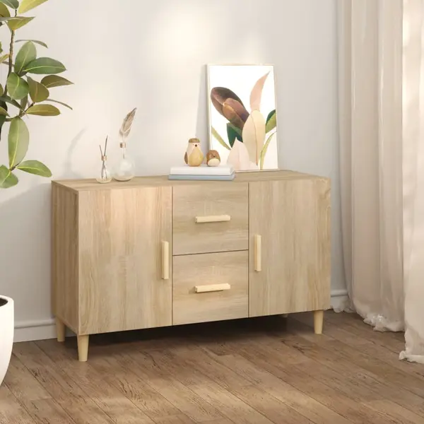 Gossi servanta, stejar sonoma, 100x36x60 cm, lemn compozit
