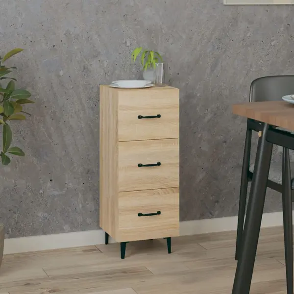 Gossi servanta, stejar sonoma, 34,5x34x90 cm, lemn compozit