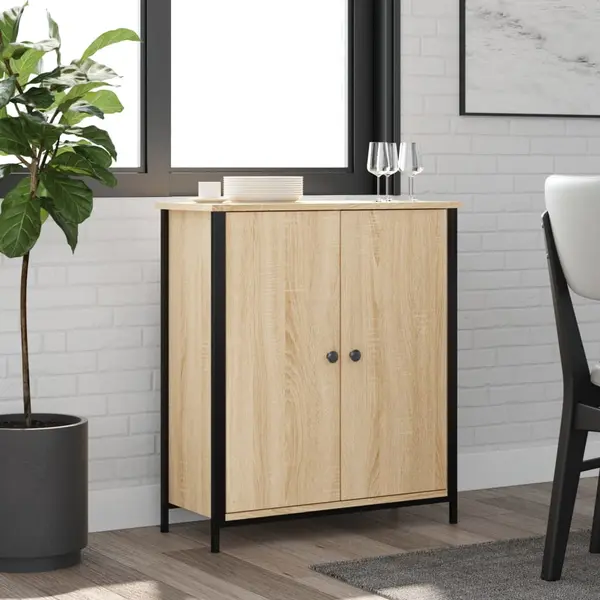 Gossi servanta, stejar sonoma, 70x30x80 cm, lemn prelucrat