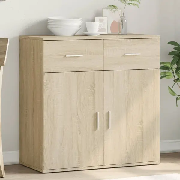 Gossi servanta, stejar sonoma, 79x38x80 cm, lemn prelucrat