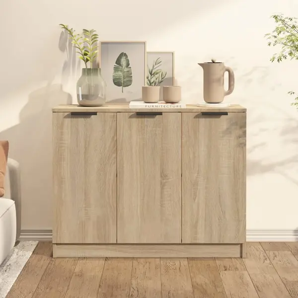 Gossi servanta, stejar sonoma, 90,5x30x70 cm, lemn prelucrat