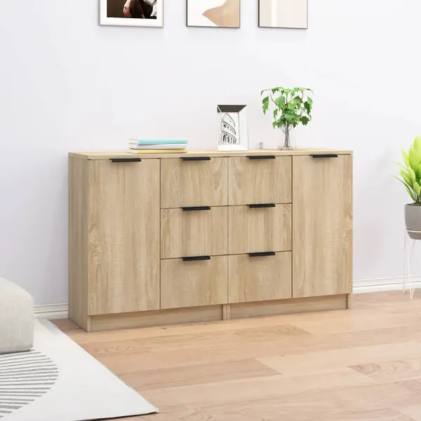 Gossi servante, 2 buc., stejar sonoma, 60x30x70 cm, lemn prelucrat