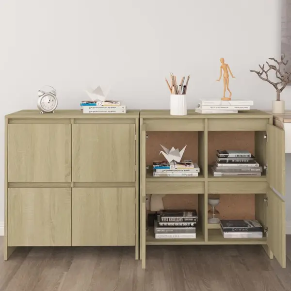 Gossi servante, 2 buc., stejar sonoma, 70x41x75 cm, lemn prelucrat