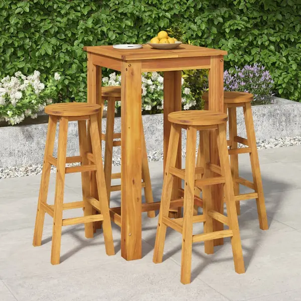 Gossi set bar de gradina, 5 piese, lemn masiv de acacia