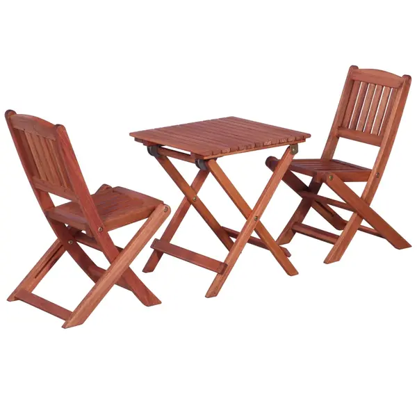 Gossi set bistro pentru copii, 3 piese, lemn masiv de eucalipt
