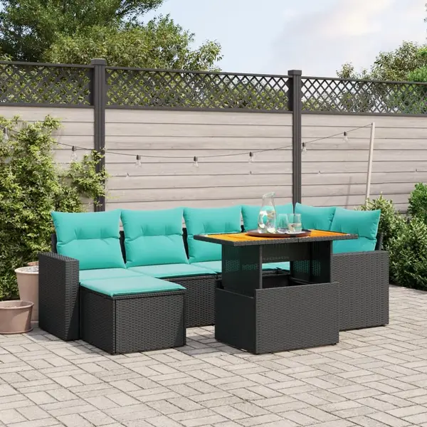 Gossi set canapele de gradina cu perne, 11 piese, bej, poliratan