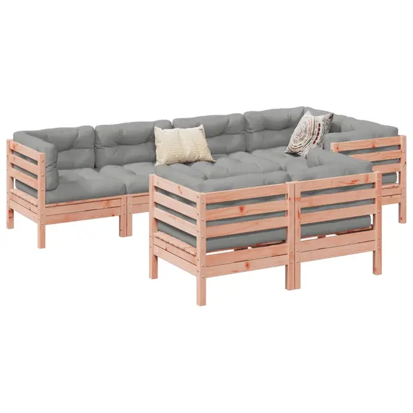 Gossi set canapele gradina cu perne, 7 piese, lemn masiv brad douglas