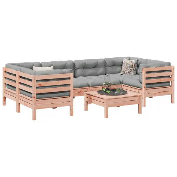 Gossi set canapele gradina cu perne, 7 piese, lemn masiv brad douglas