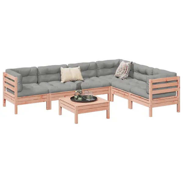 Gossi set canapele gradina cu perne, 7 piese, lemn masiv brad douglas