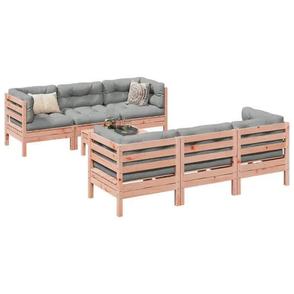 Gossi set canapele gradina cu perne, 7 piese, lemn masiv brad douglas