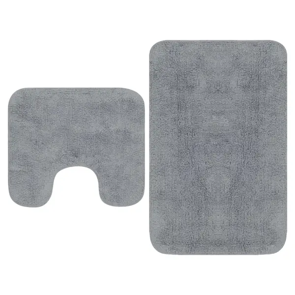 Gossi set covorase baie, 2 buc., gri, textil