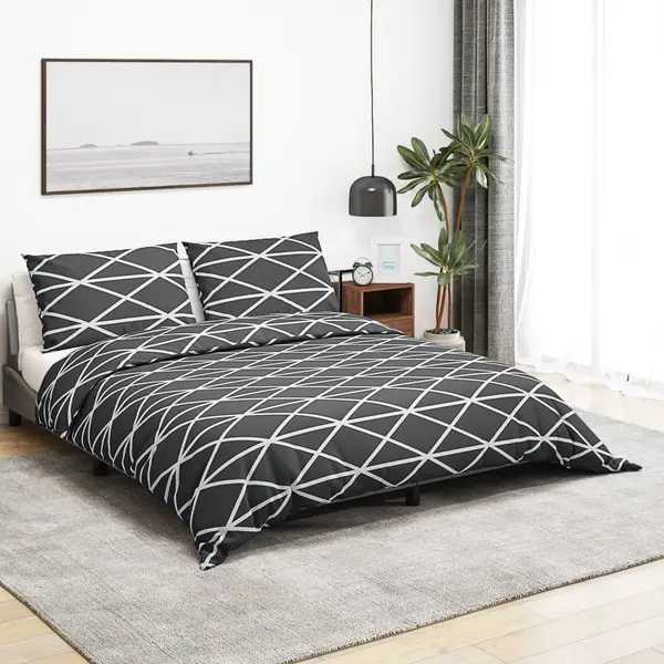 Gossi set cu husa de pilota, gri, 140x200 cm, bumbac