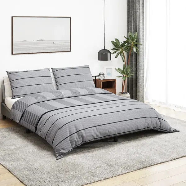 Gossi set cu husa de pilota, gri, 260x220 cm, bumbac