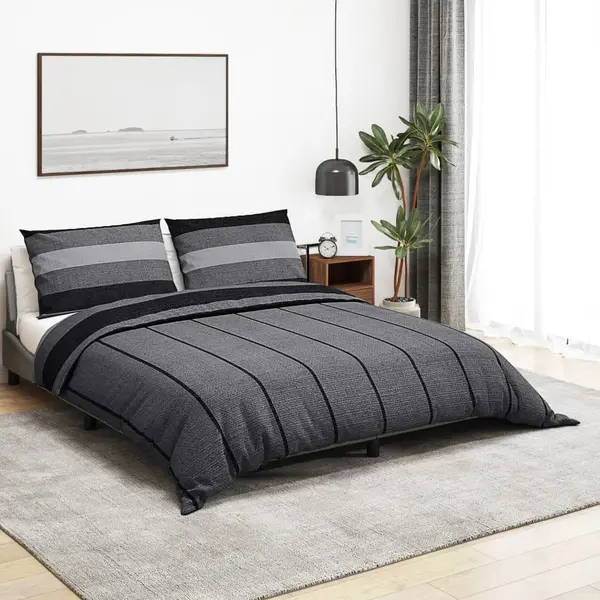 Gossi set cu husa de pilota, gri inchis, 260x220 cm, bumbac