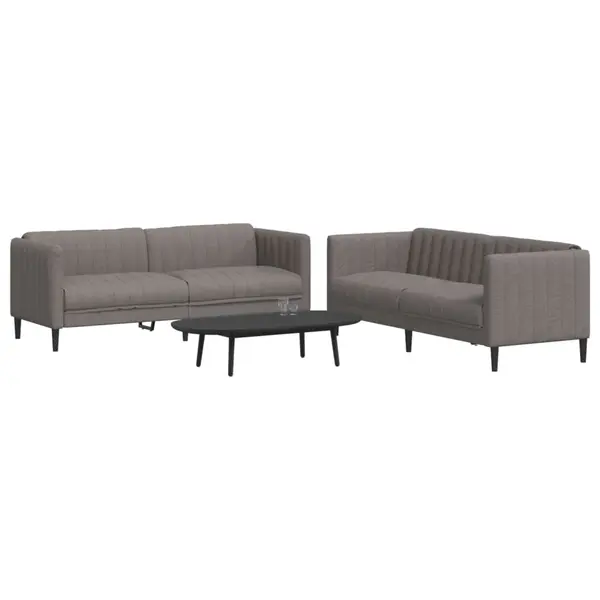 Gossi set de canapele, 2 piese, gri taupe, material