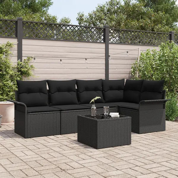 Gossi set de canapele pentru gradina cu perne bej ratan polimer