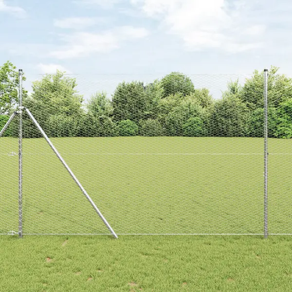 Gossi set de gard set de 2 otel galvanizat 25 x 1.5 m durabil gard
