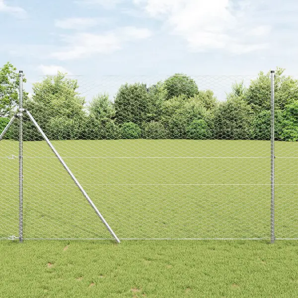 Gossi set de gard set de 2 otel galvanizat 25 x 1,5 m durabil
