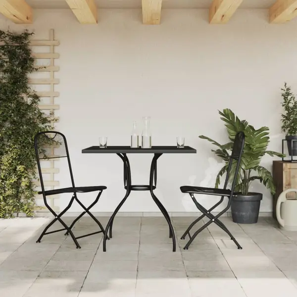 Gossi set de masa pentru gradina, 3 piese, plasa metalica antracit