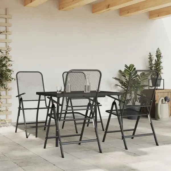 Gossi set de masa pentru gradina, 5 piese, plasa metalica antracit