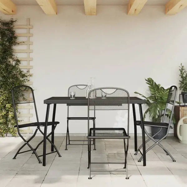 Gossi set de masa pentru gradina, 5 piese, plasa metalica antracit