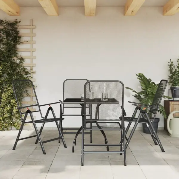 Gossi set de masa pentru gradina, 5 piese, plasa metalica antracit