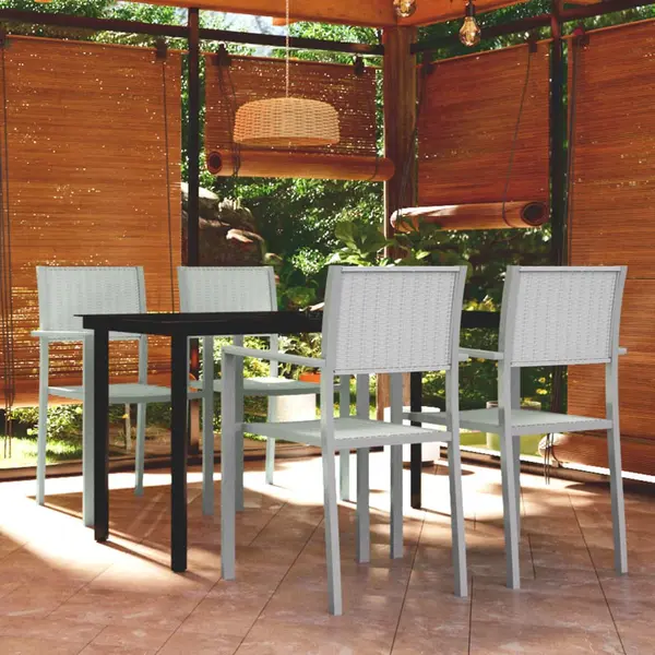 Gossi set de mobilier de gradina, alb, 5 piese