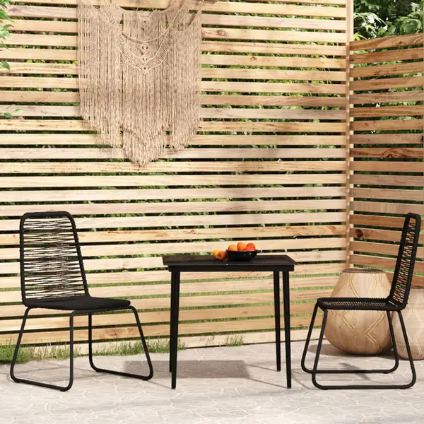 Gossi set de mobilier pentru gradina, 3 piese, negru
