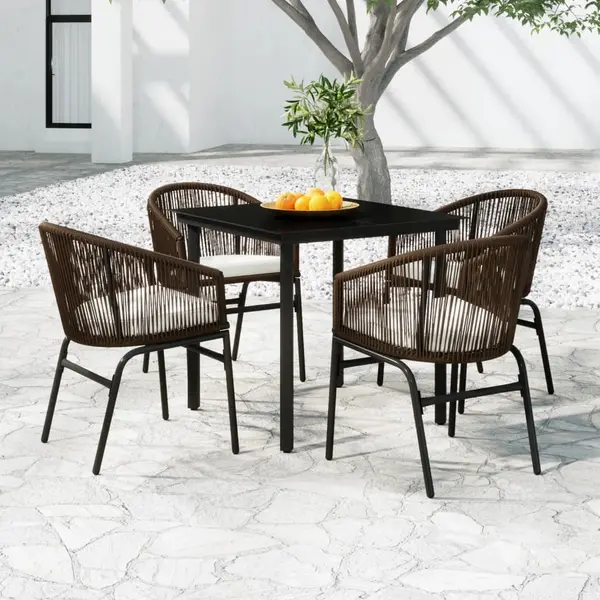 Gossi set de mobilier pentru gradina, 5 piese, maro