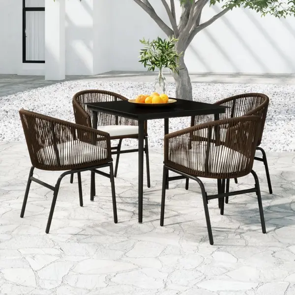 Gossi set de mobilier pentru gradina, 5 piese, maro