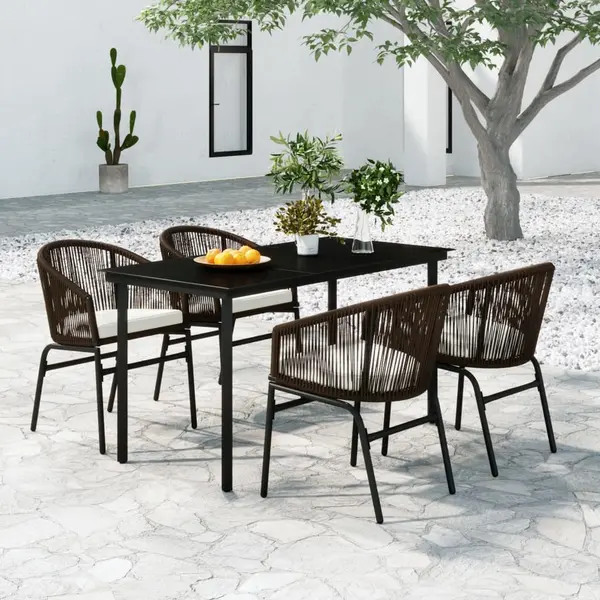 Gossi set de mobilier pentru gradina, 5 piese, maro