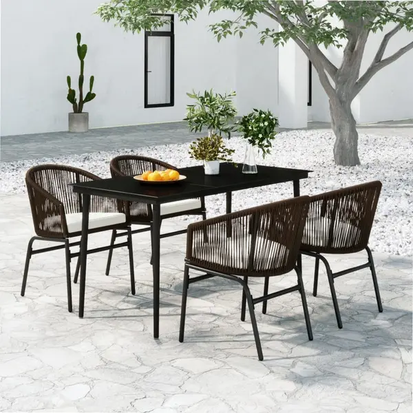 Gossi set de mobilier pentru gradina, 5 piese, maro
