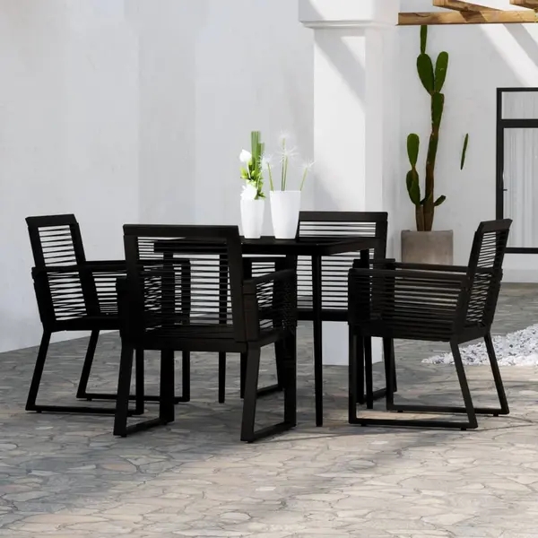 Gossi set de mobilier pentru gradina, 5 piese, negru