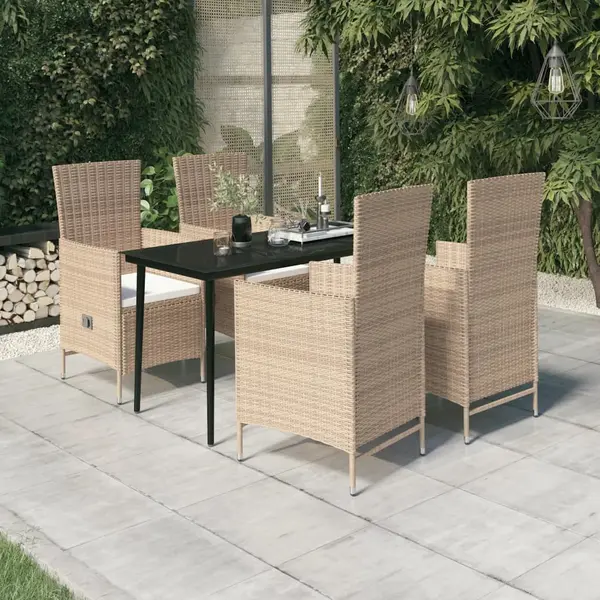 Gossi set de mobilier pentru gradina cu perne, 5 piese, bej