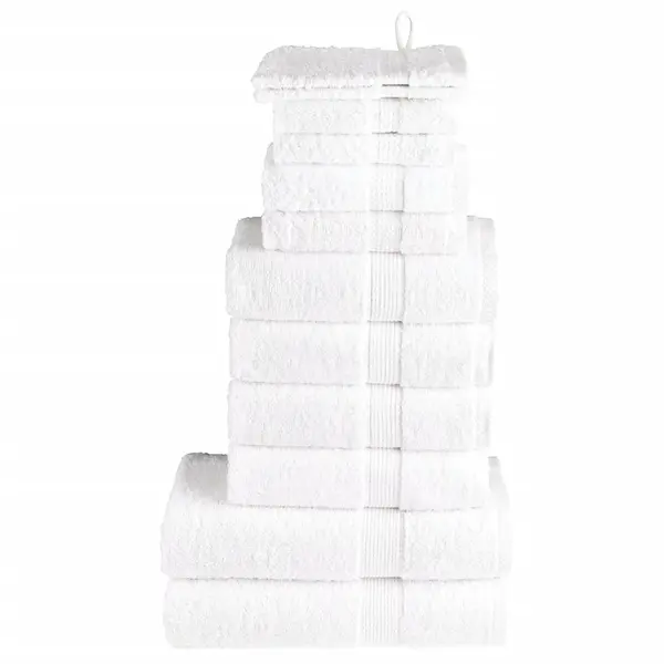 Gossi set de prosoape premium solund, 12 piese, alb, 600 g/m2