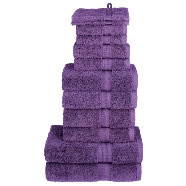 Gossi set de prosoape premium solund, 12 piese, violet, 600 g/m2