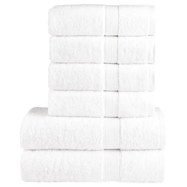 Gossi set de prosoape premium solund, 6 piese, alb, 600 g/m2