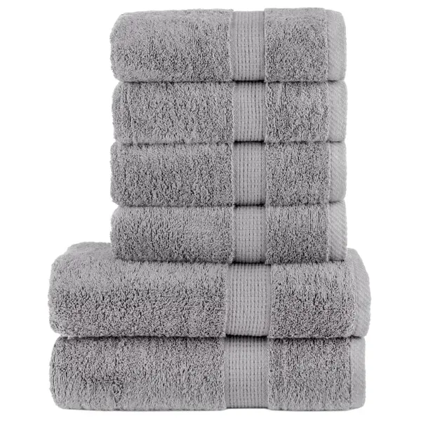 Gossi set de prosoape premium solund, 6 piese, gri, 600 g/m2