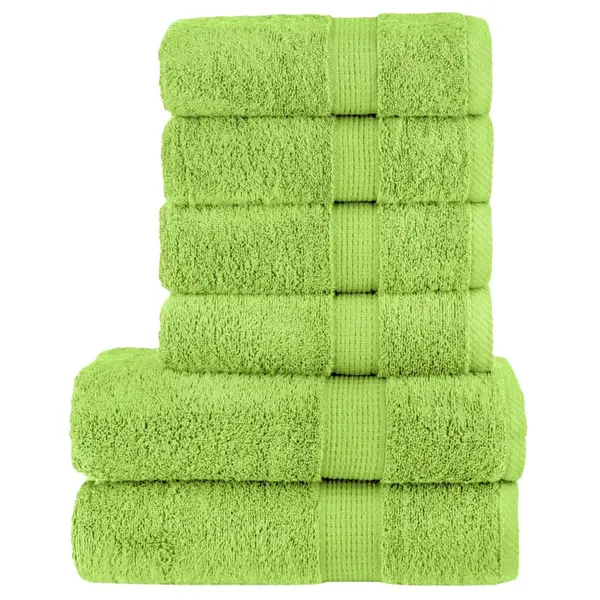 Gossi set de prosoape premium solund, 6 piese, verde mar, 600 g/m2