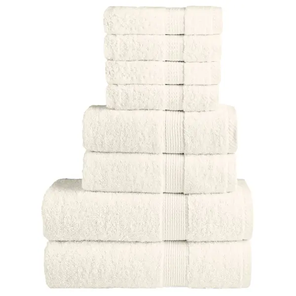 Gossi set de prosoape premium solund, 8 piese, crem, 600 g/m2
