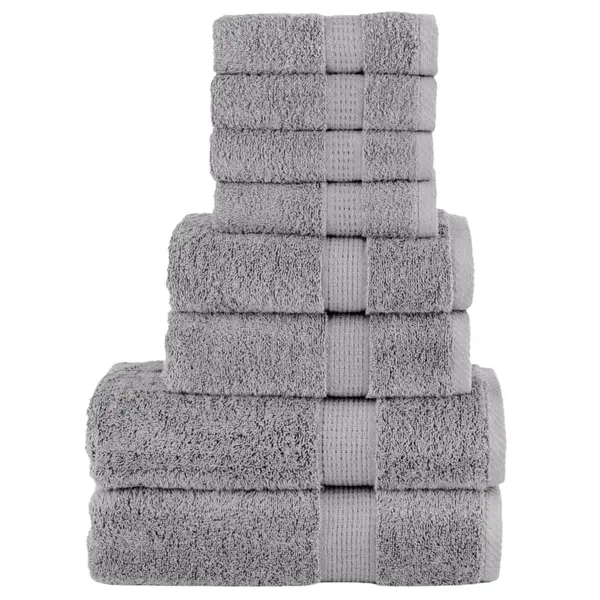 Gossi set de prosoape premium solund, 8 piese, gri, 600 g/m2