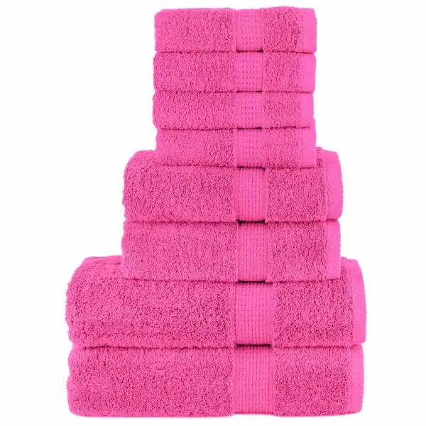 Gossi set de prosoape premium solund, 8 piese, roz, 600 g/m2